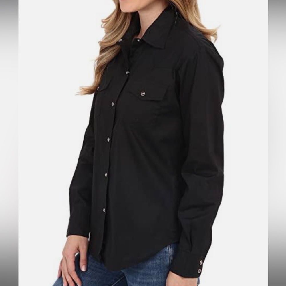 Millenium Womens Black Western Style Button Up Shirt